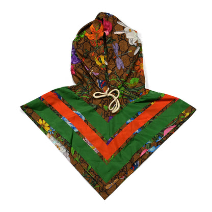 Gucci Polyamide Flora Monogram Rain Hood Green 1 of 4
