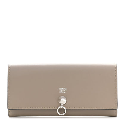 Fendi Vitello Liberty Century Lucido By The Way Continental Wallet Tortora 1 of 8