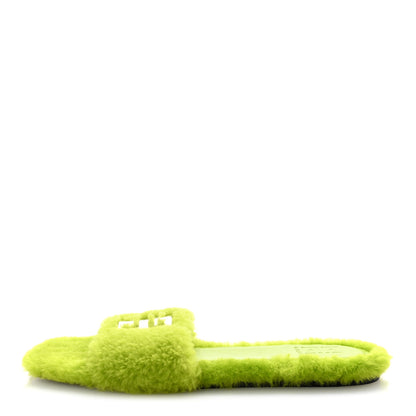 Givenchy Wool 4G Logo Mule Slide Sandals 40 Citrus Green 1 of 9