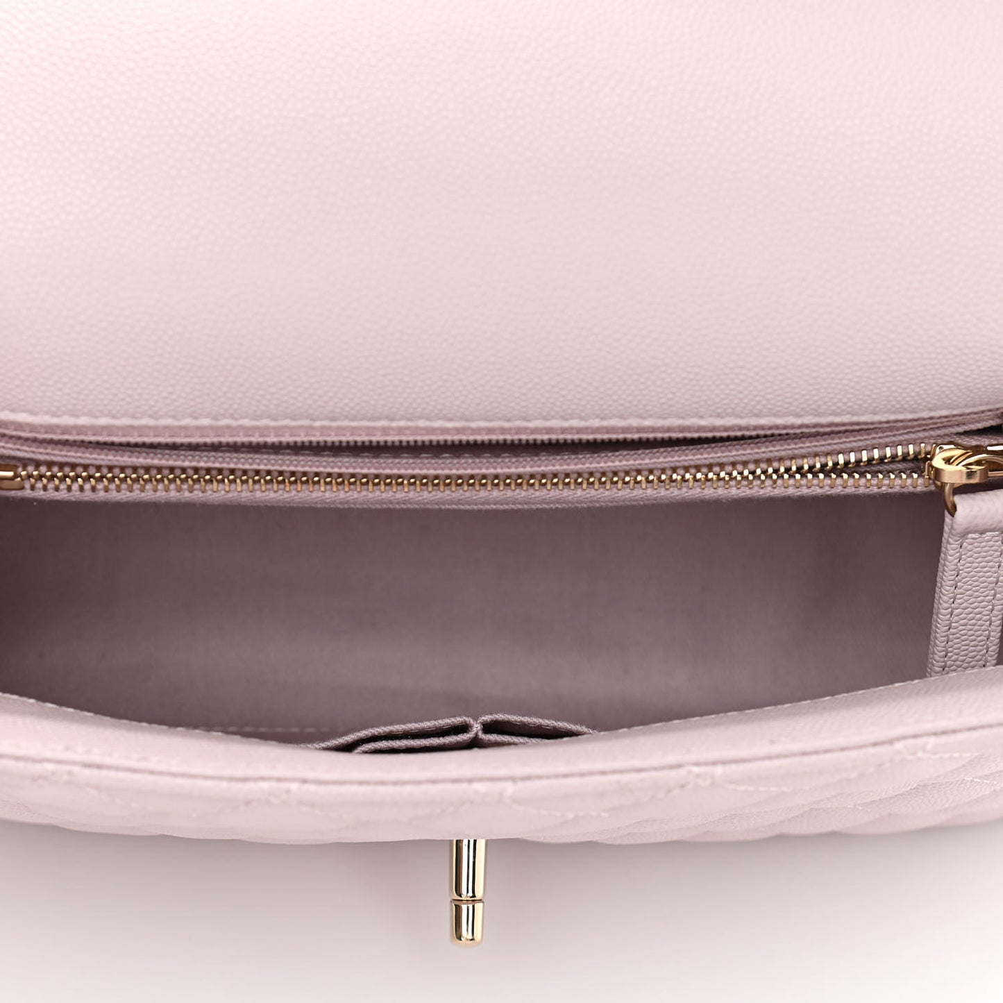 Caviar Quilted Small Coco Handle Flap Lilas Lilac