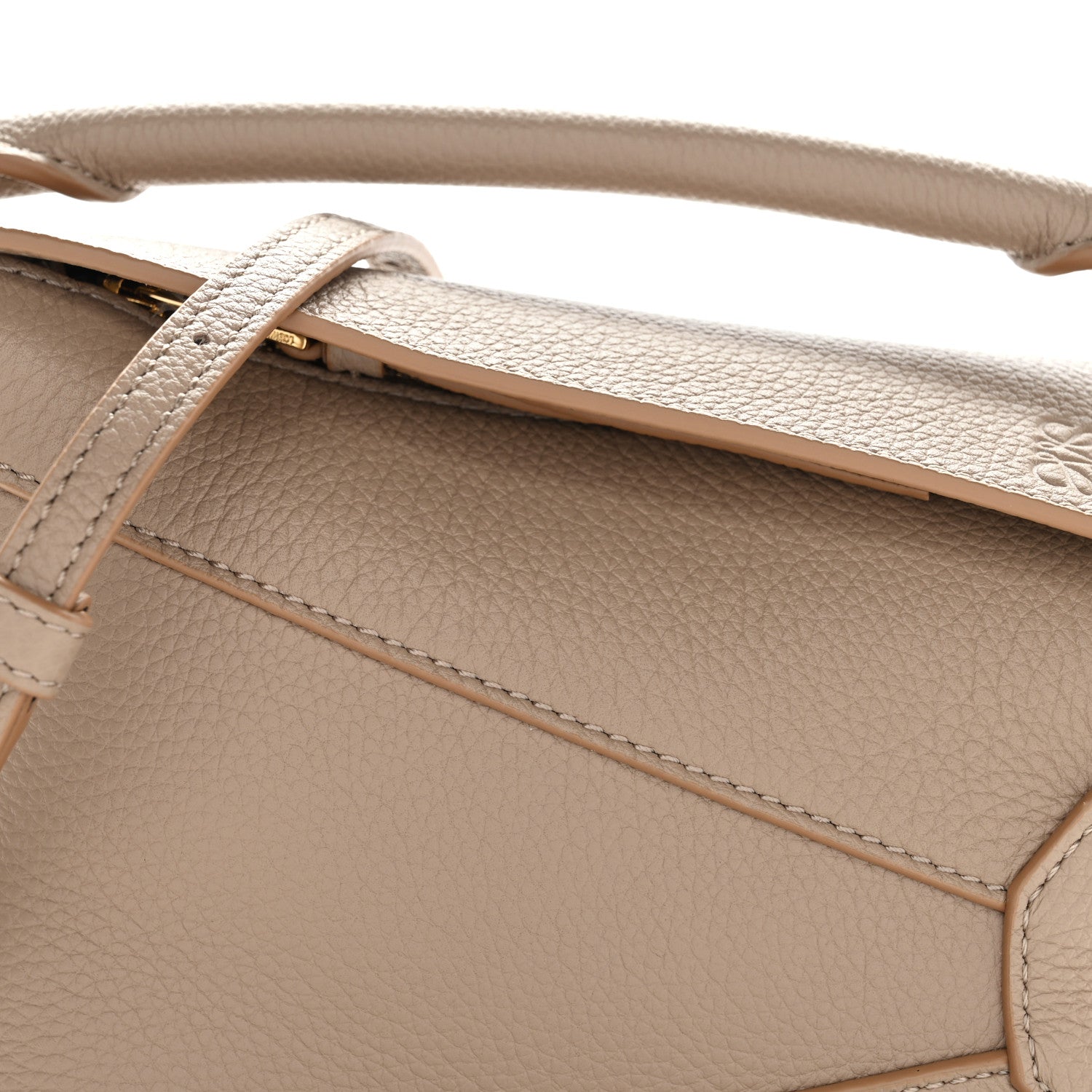 Loewe Soft Grained Calfskin Mini Puzzle Edge Bag Sand 9 of 10