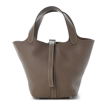 Hermes Taurillon Clemence Picotin 18 PM Etoupe 1 of 11
