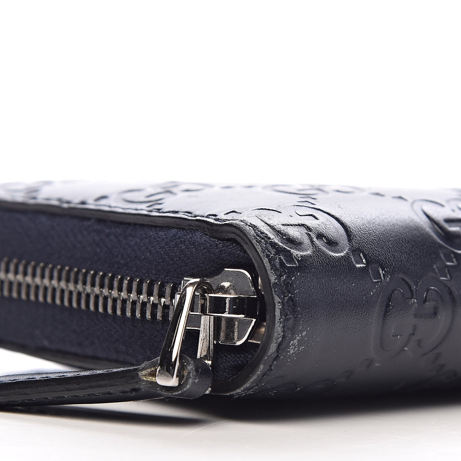 Gucci Guccissima Zip Around Wallet Blue 9 of 10