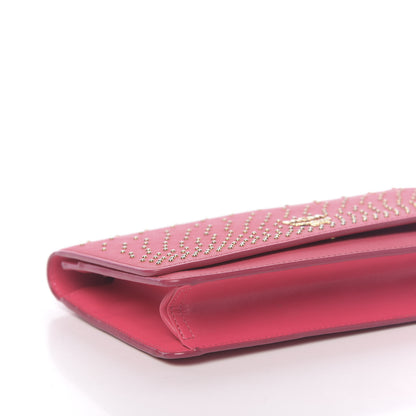 MCM Saffiano Studded Wallet On Chain Pink 7 of 10