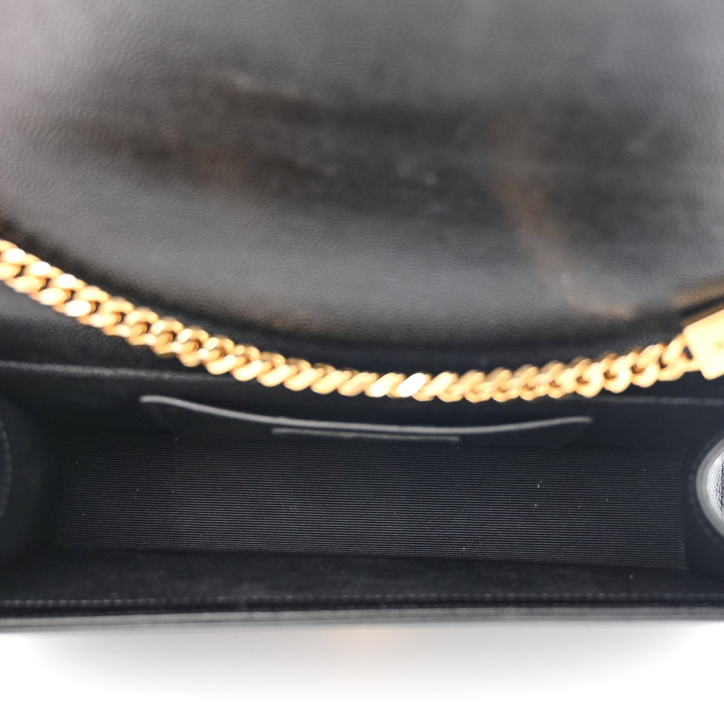 Grain De Poudre Medium Classic Monogram Kate Satchel Black