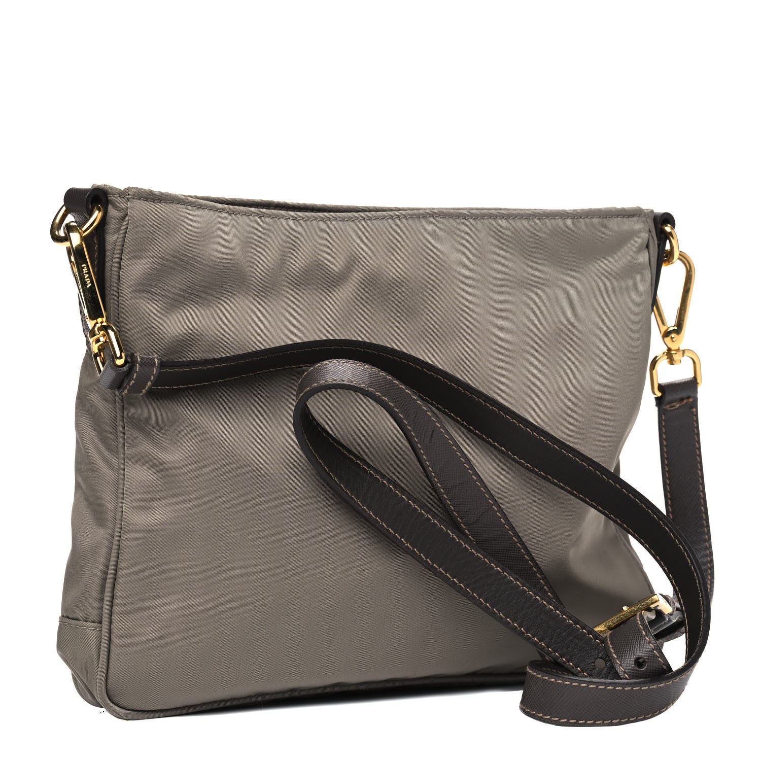 Prada Tessuto Nylon Saffiano Pocket Messenger Bag Mimetico 2 of 10