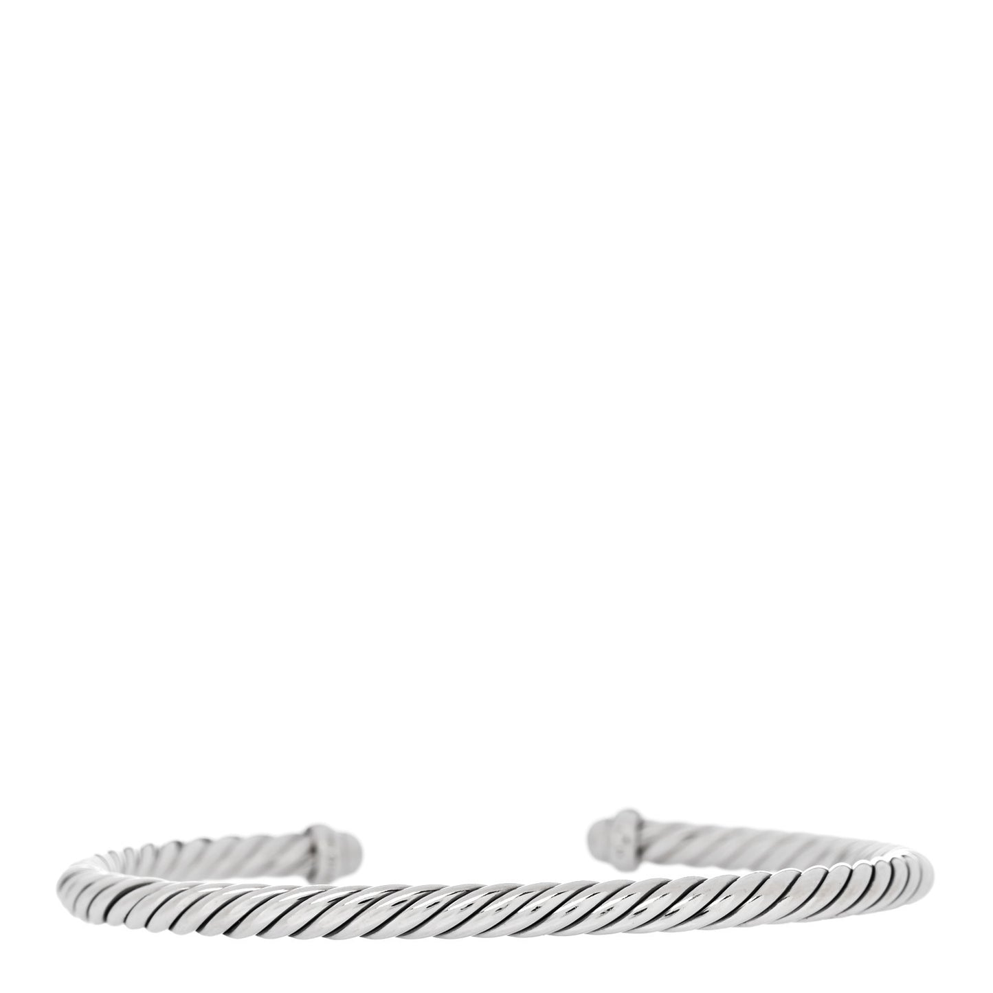 Sterling Silver 14K Yellow Gold 4mm Cable Flex Bracelet