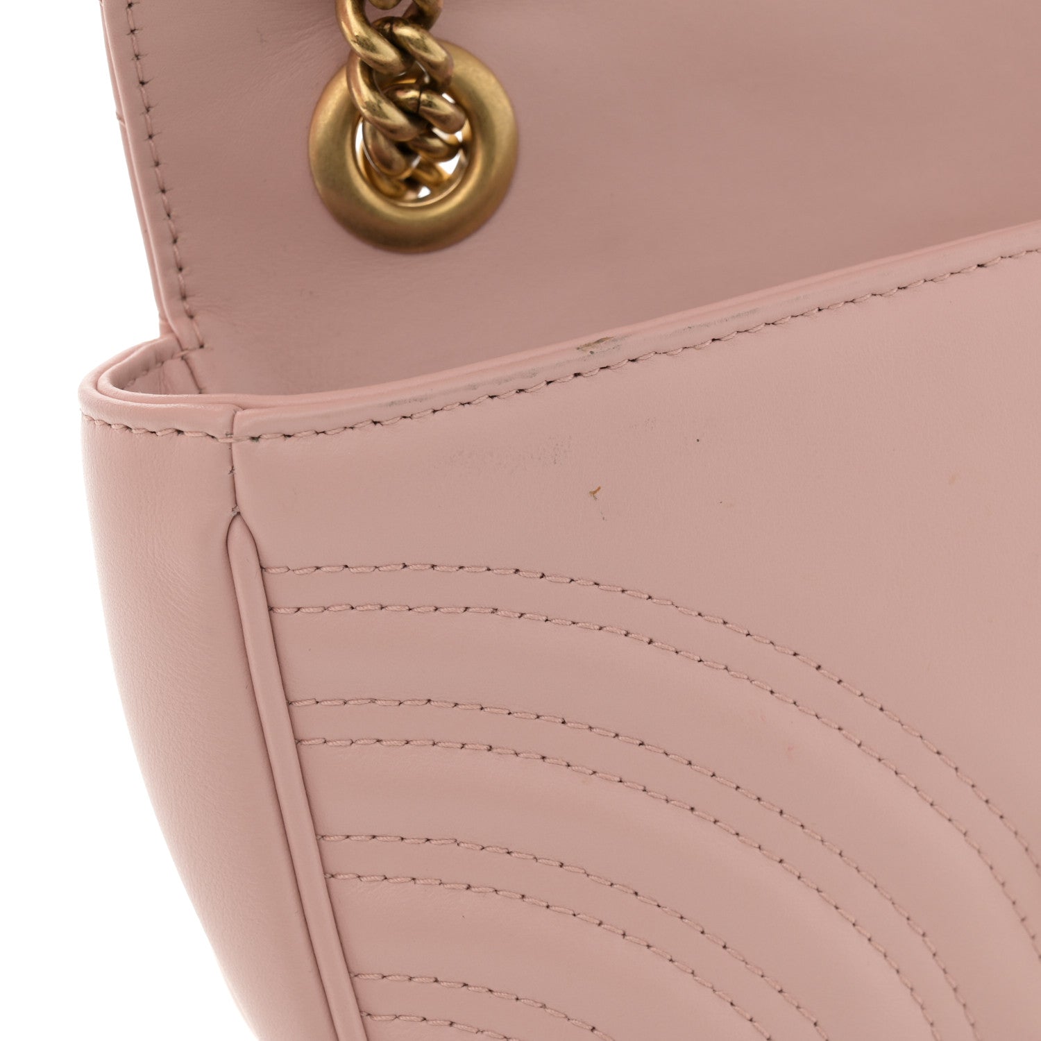 Gucci Calfskin Matelasse Mini GG Marmont Shoulder Bag Perfect Pink 13 of 15