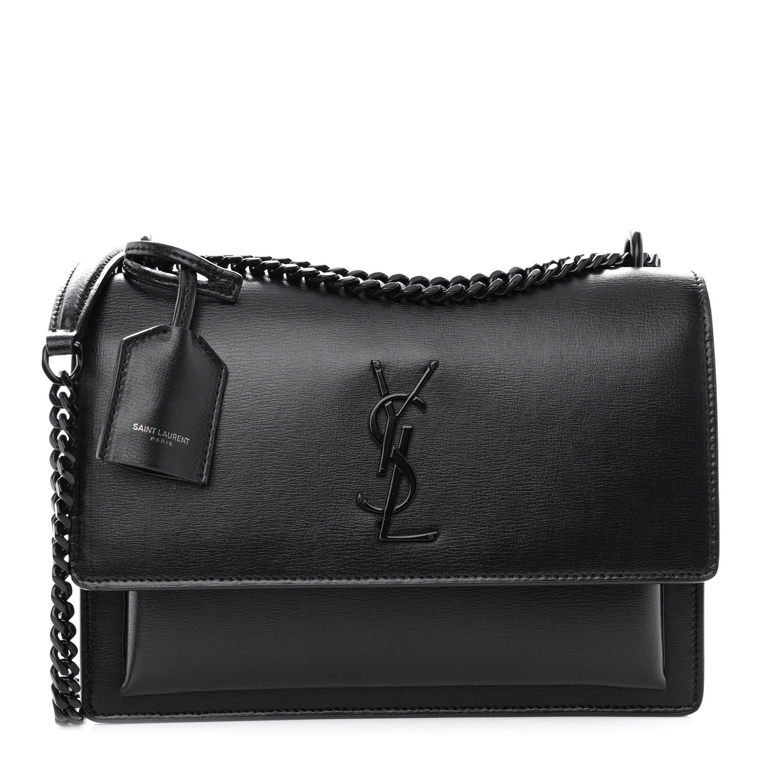 Saint Laurent Calfskin Medium Monogram Monochrome Sunset Black 1 of 9