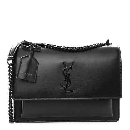 Saint Laurent Calfskin Medium Monogram Monochrome Sunset Black 1 of 9