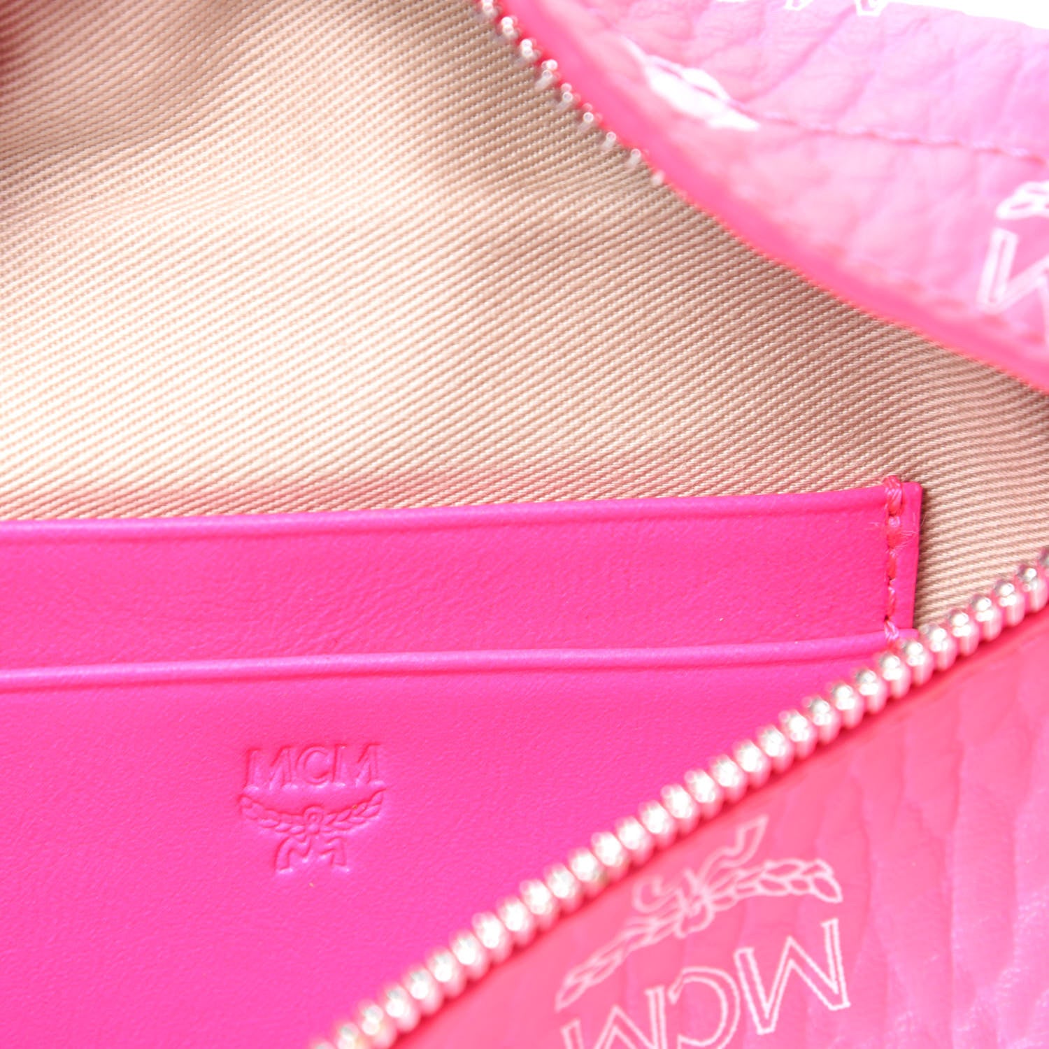 MCM Visetos Mini Crossbody Neon Pink 6 of 10