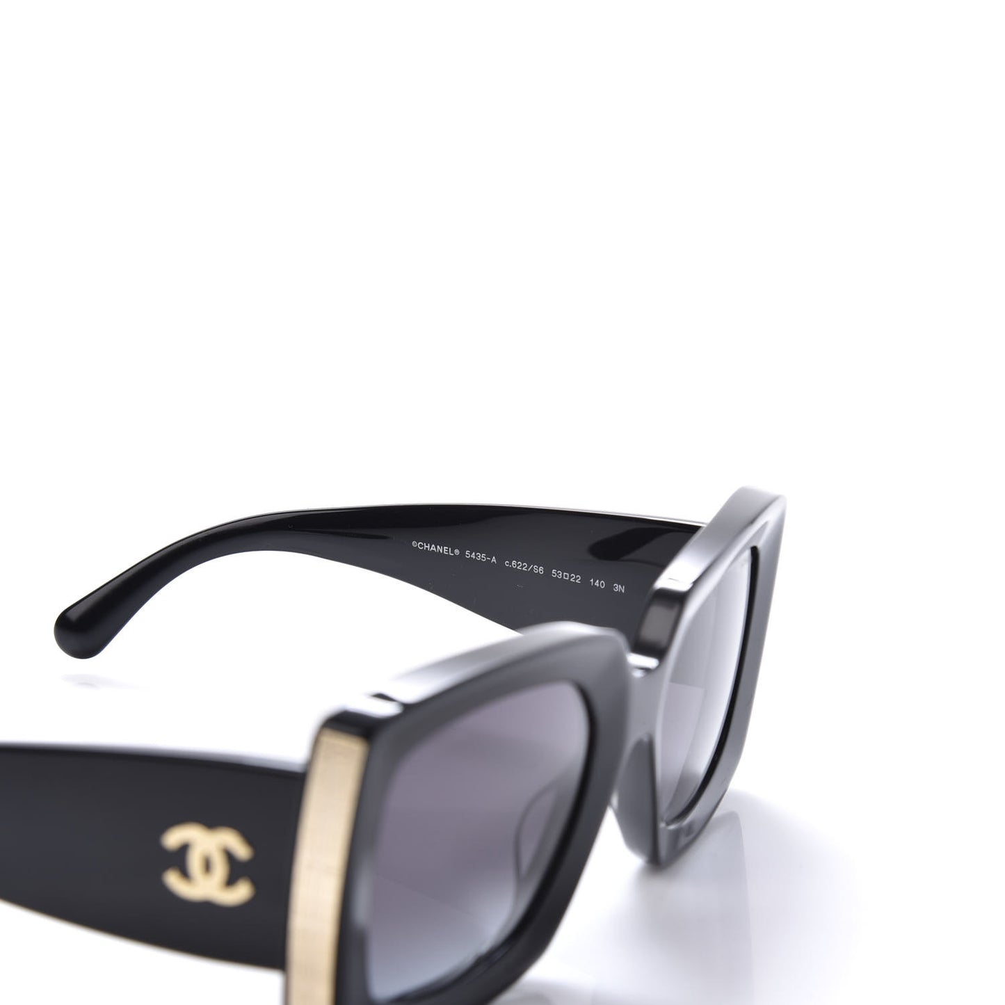 Acetate Rectangle Sunglasses 5435 Black