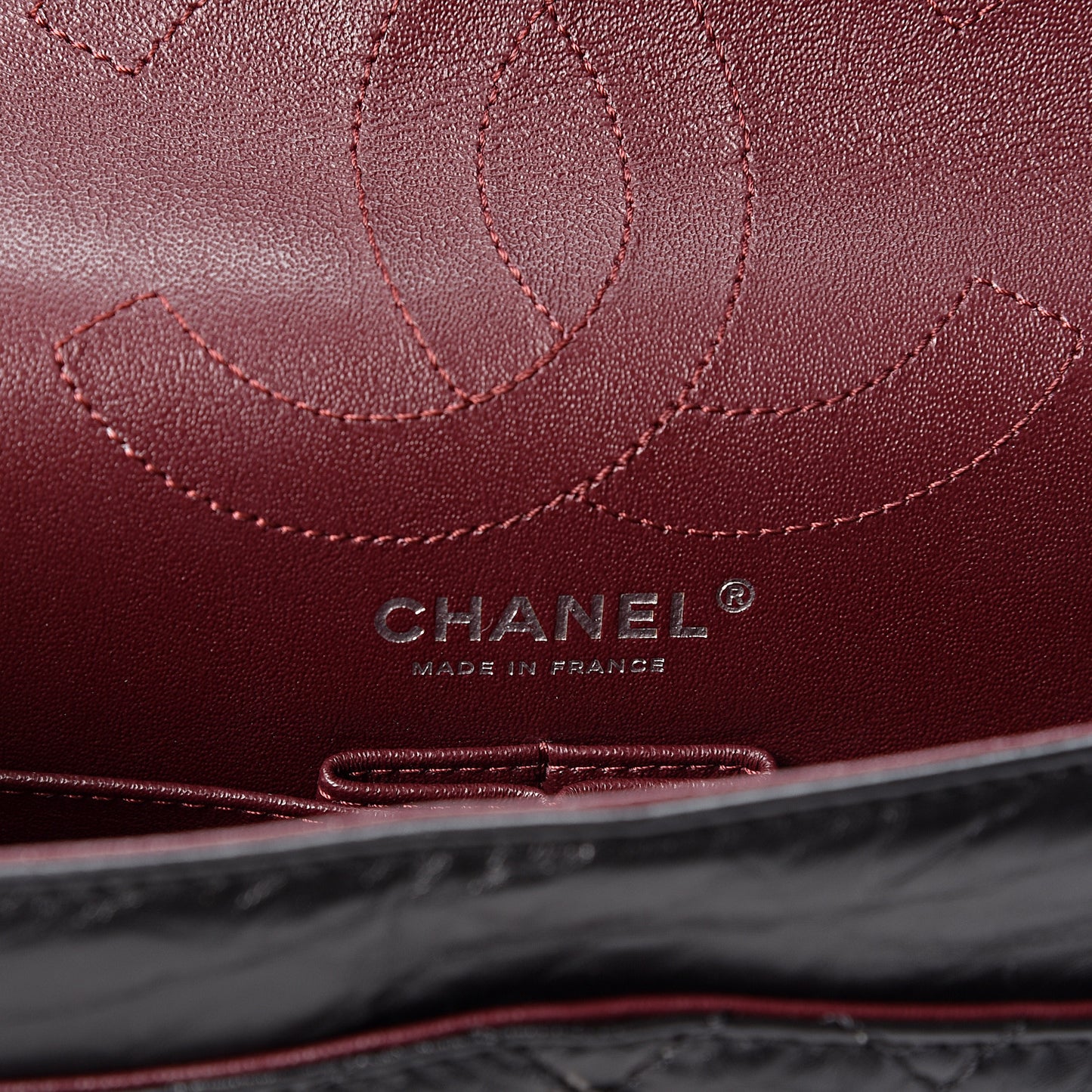 Aged Calfskin Quilted 2.55 Reissue 225 Flap Black