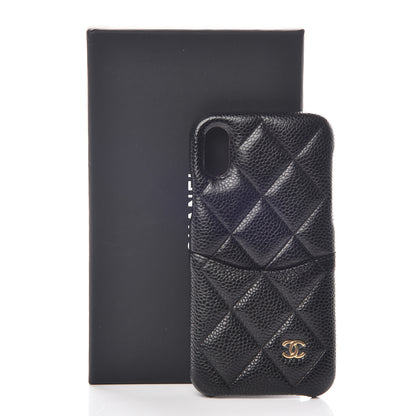 Chanel Caviar Quilted iPhone X Coco Tech Case Black 7 of 7