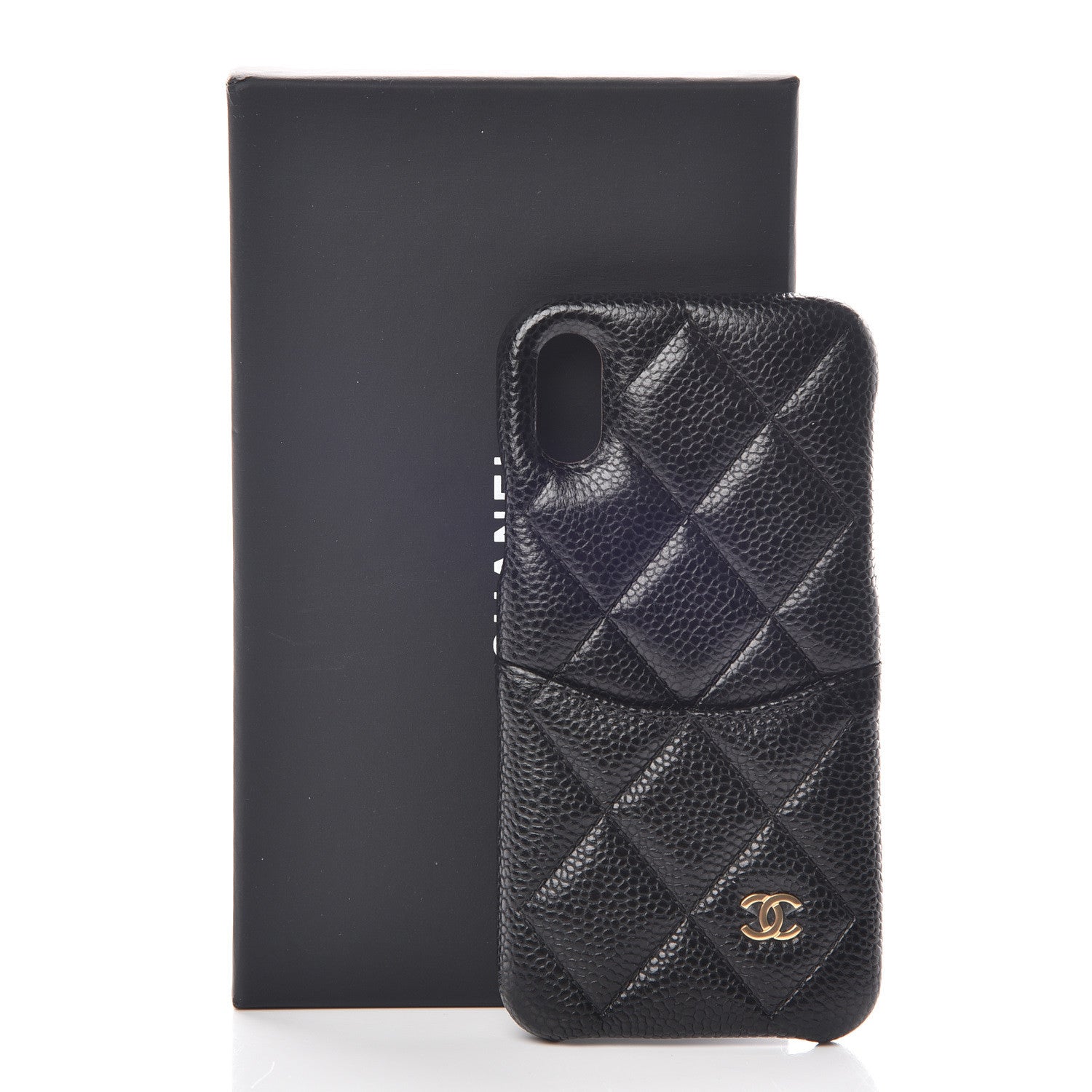 Chanel Caviar Quilted iPhone X Coco Tech Case Black 7 of 9