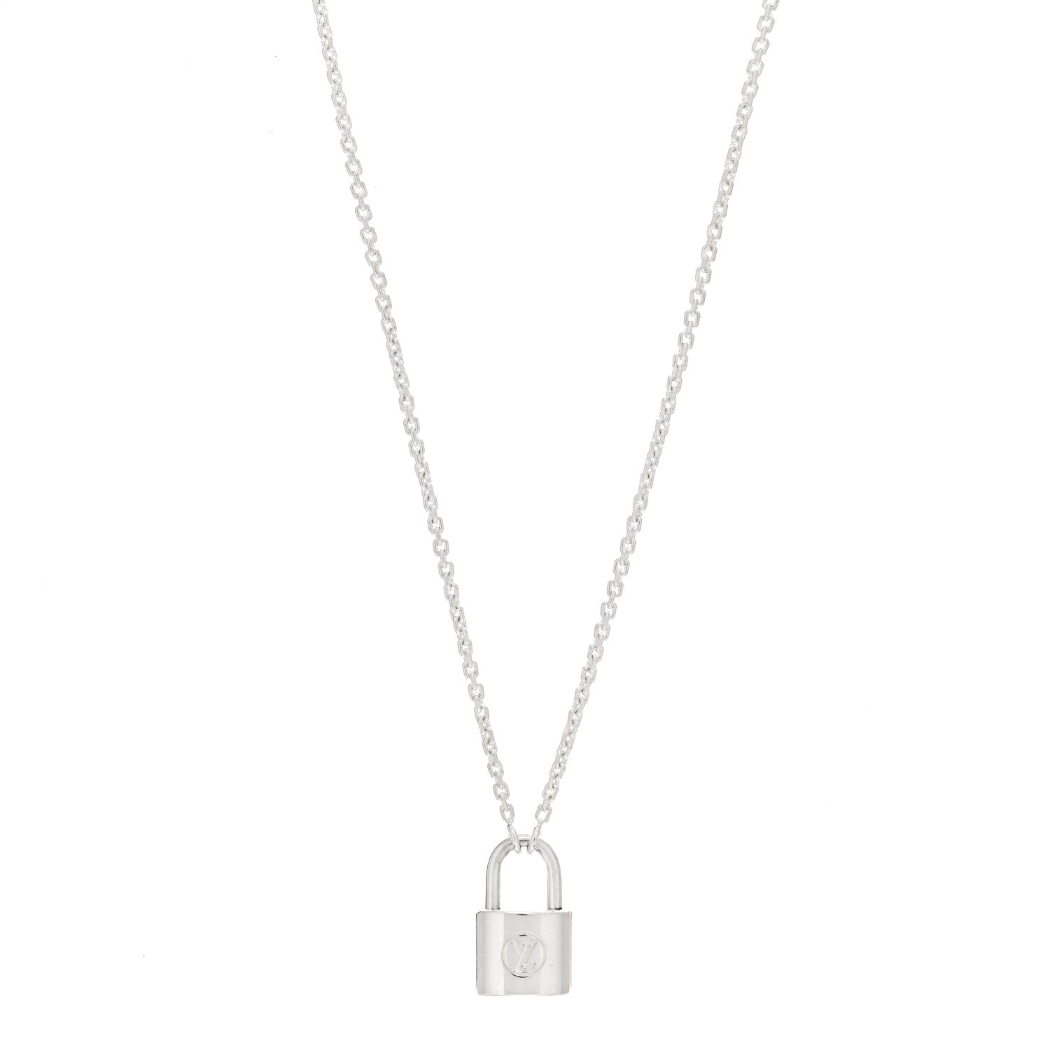 Louis Vuitton Sterling Silver Lockit Necklace 1 of 4