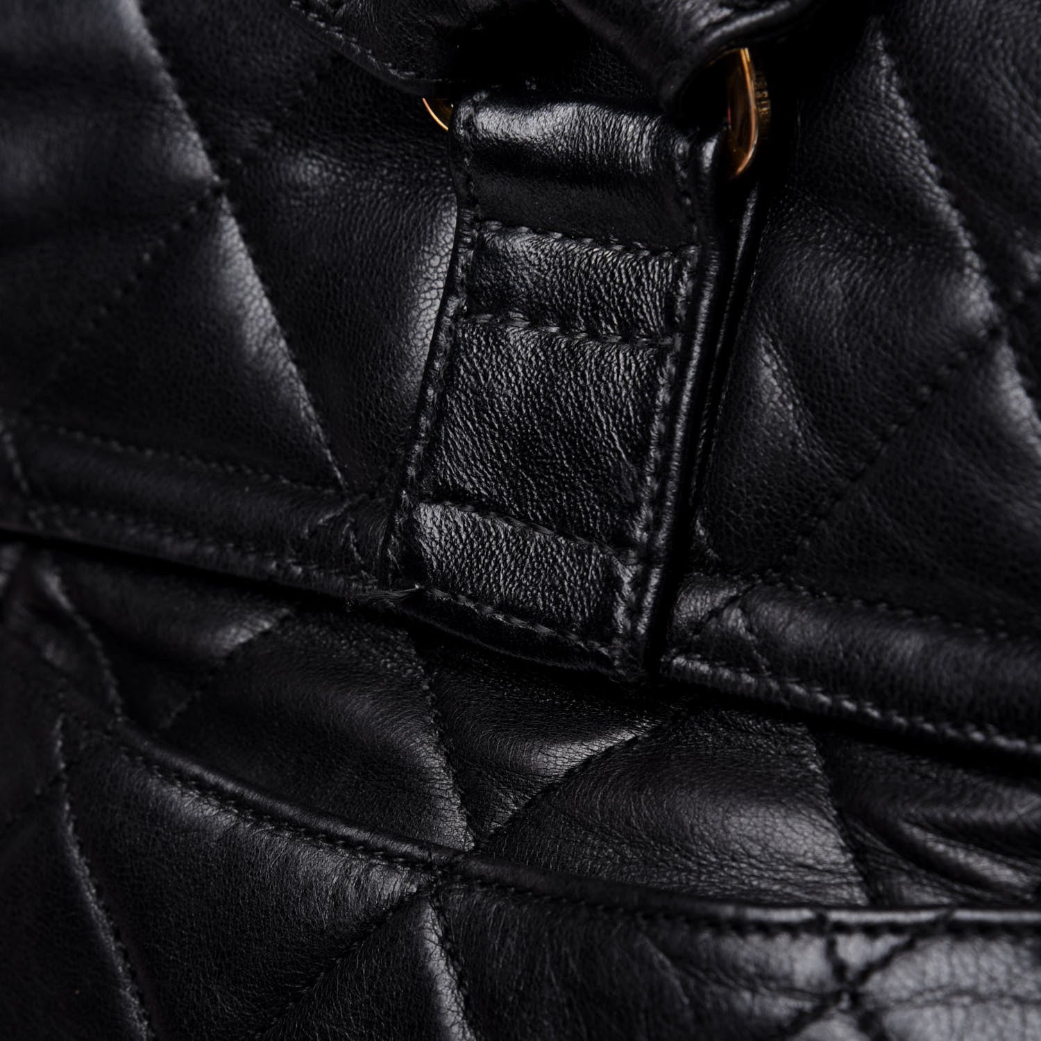 Chanel Crumpled Calfskin Quilted Backpack Black 14 of 17