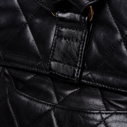 Chanel Crumpled Calfskin Quilted Backpack Black 14 of 17