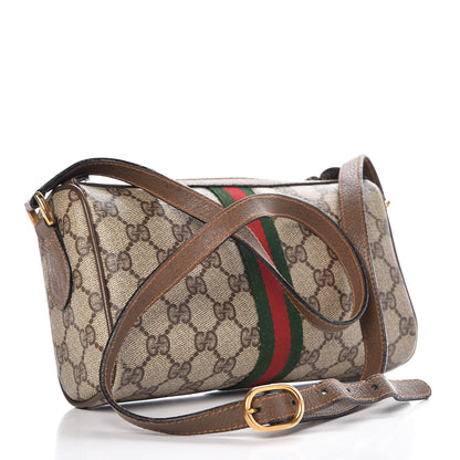 Gucci Coated Canvas Monogram Web Small Shoulder Bag Brown 3 of 16