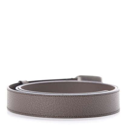 Gucci Pebbled Calfskin Logo Belt 110 44 Taupe 2 of 5