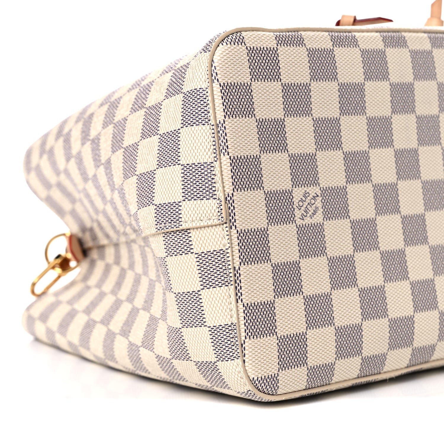 Louis Vuitton Damier Azur Braided Neonoe MM Peach Cream 9 of 11