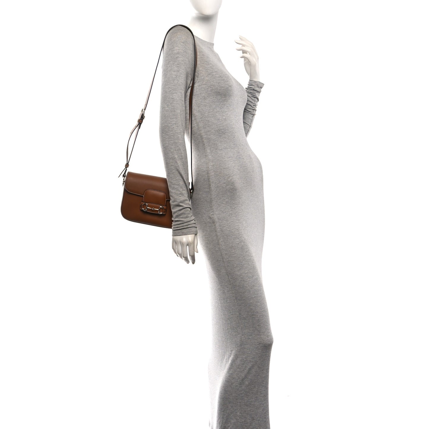 Arabella Calfskin Horsebit 1955 Soft Small Shoulder Bag Sundial