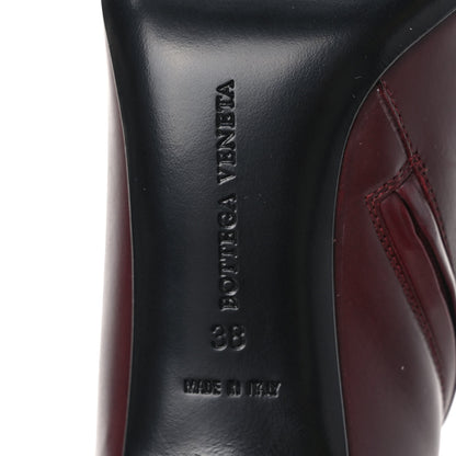 Bottega Veneta Gleam Calfskin Ankle Strap Mid Heel Booties 38.5 Barolo 6 of 7
