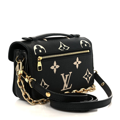Louis Vuitton Empreinte Monogram Giant Pochette Metis East West Black Beige 3 of 10