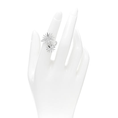 David Yurman Sterling Silver Diamond 28mm Open Starburst Ring 52 6 2 of 4