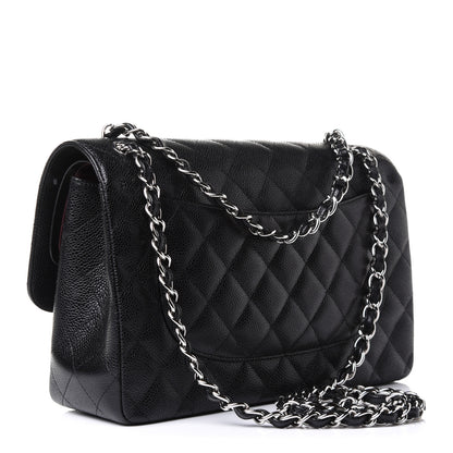 Chanel Caviar Quilted Jumbo Double Flap Black 3 of 13