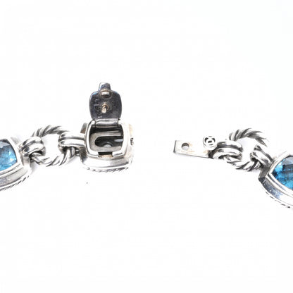 David Yurman Sterling Silver Blue Topaz Renaissance Necklace 5 of 5