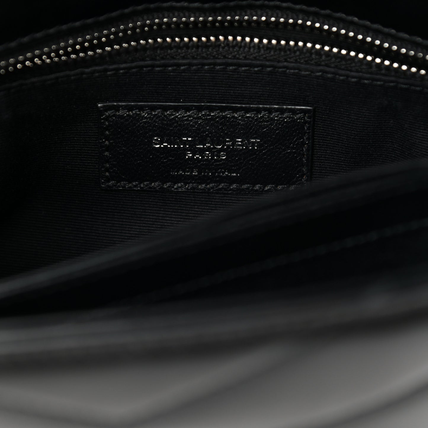 Calfskin Y Quilted Monogram Toy Loulou Crossbody Bag Black