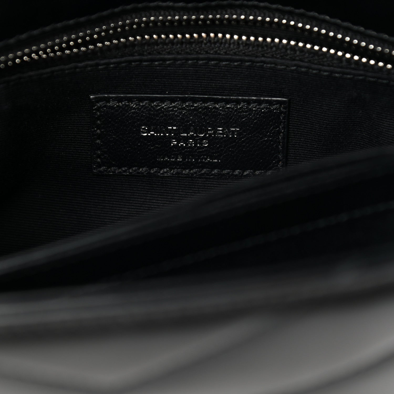 Saint Laurent Calfskin Y Quilted Monogram Toy Loulou Crossbody Bag Black 6 of 12