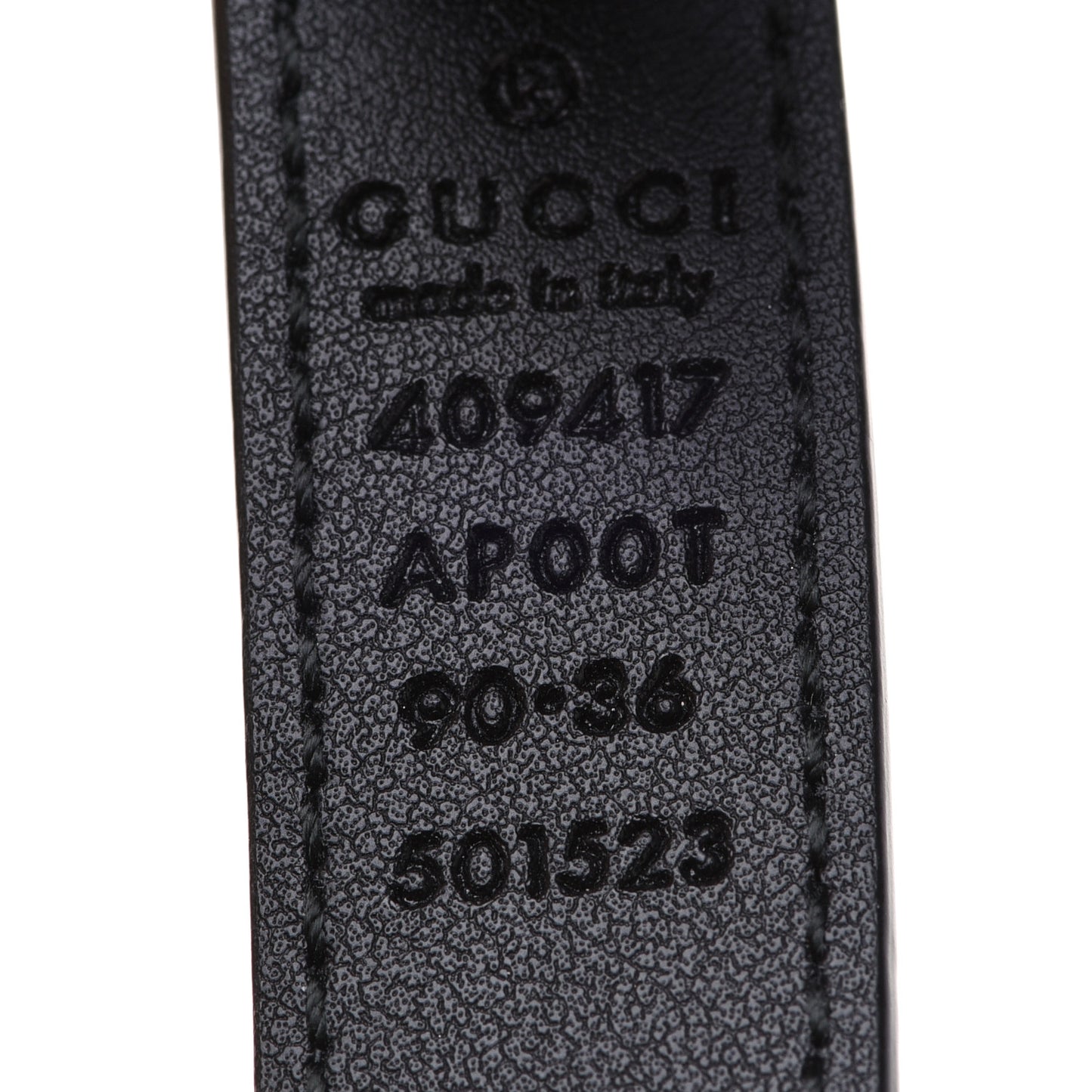 Calfskin Double G 20mm Belt 90 36 Black