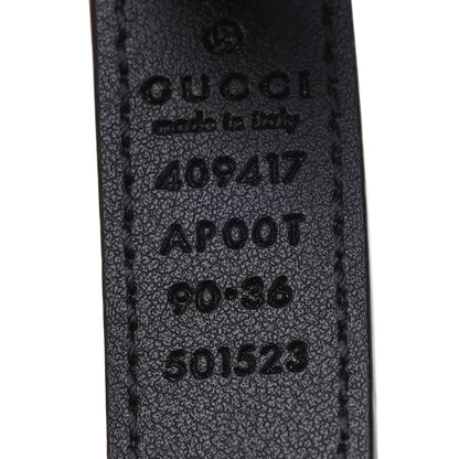 Gucci Calfskin Double G 20mm Belt 90 36 Black 3 of 5