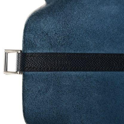 Hermes Epsom Tressage De Cuir Picotin Lock 22 MM Bleu Indigo Black Brique 7 of 11