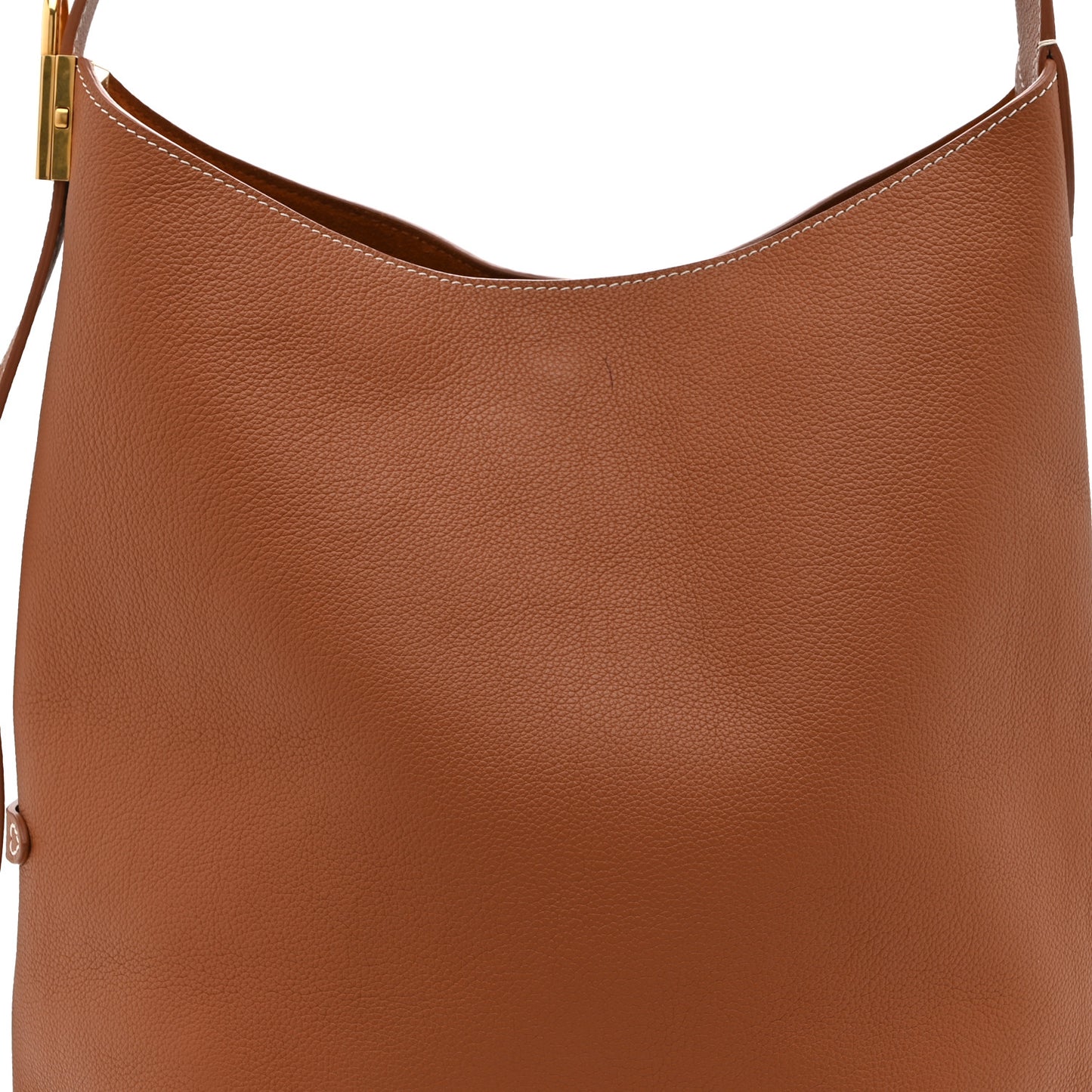 Grained Calfskin Low Key Hobo MM Cognac
