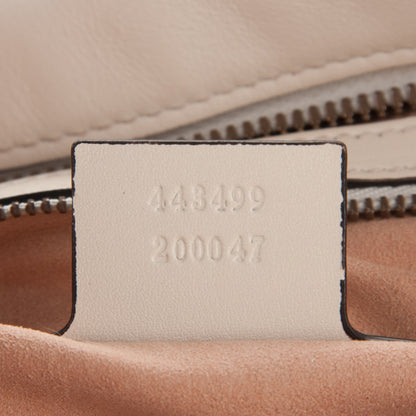 Gucci Calfskin Matelasse Medium GG Marmont Chain Shoulder Bag Mystic White 7 of 11