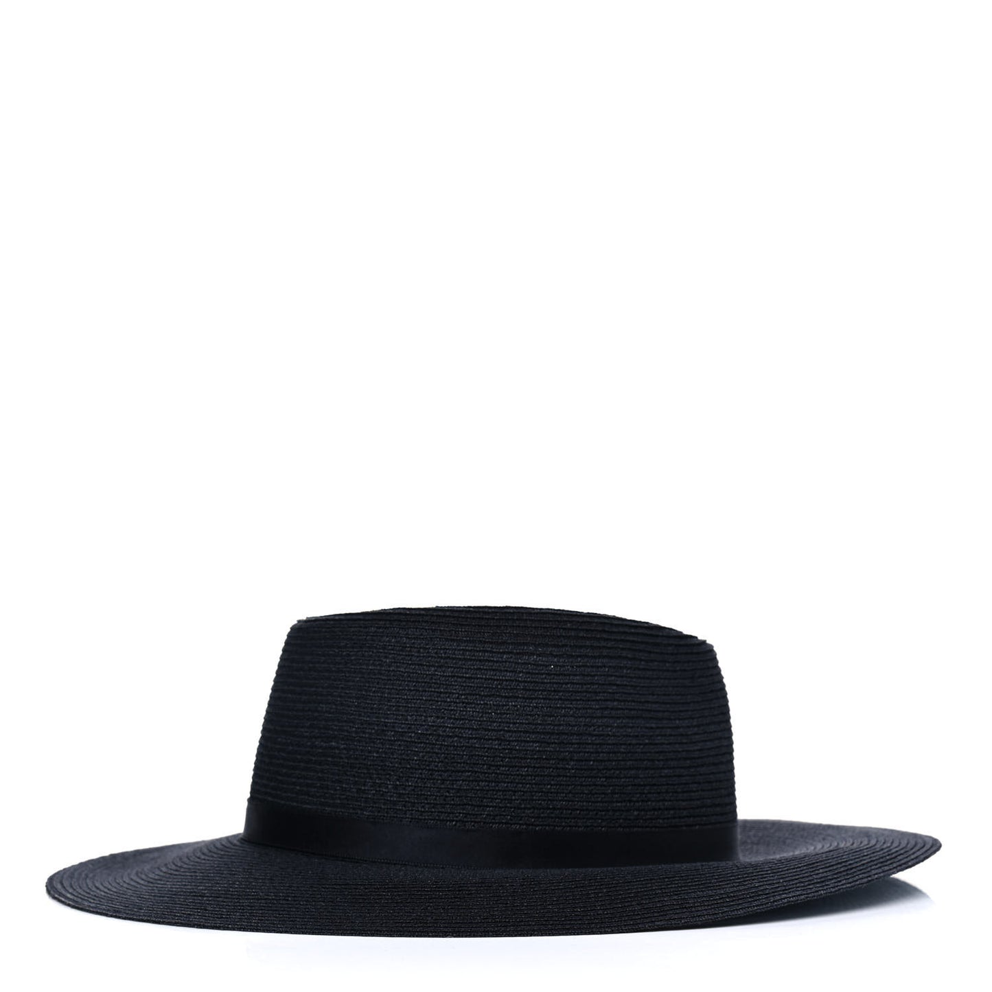 Straw Silk CC Hat M Black