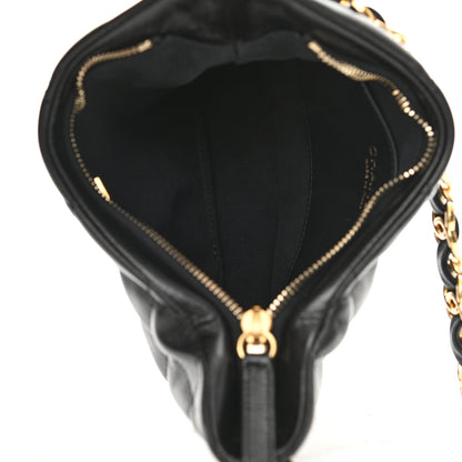 Chanel Lambskin Quilted CC Links Hobo Black 5 of 11