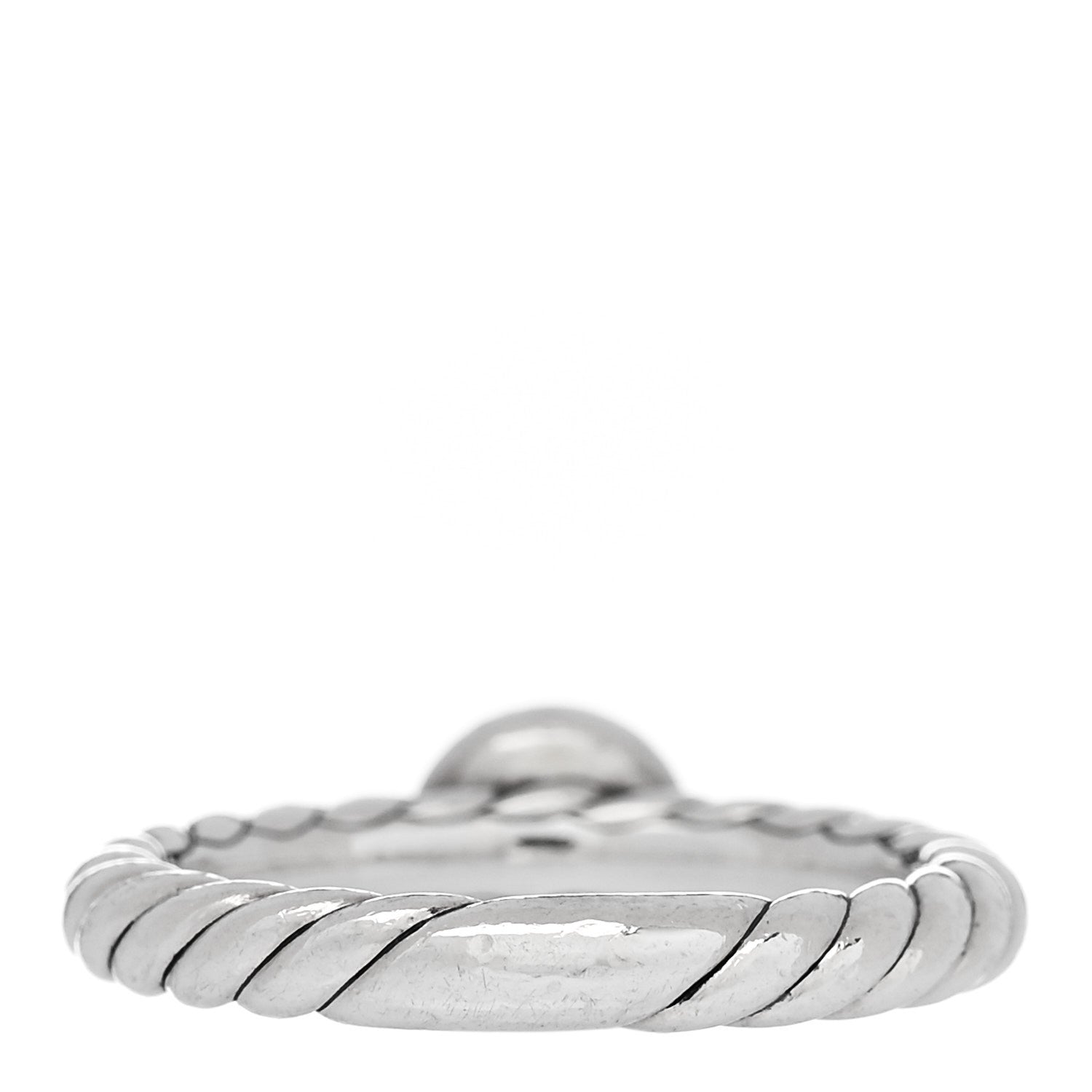 David Yurman Sterling Silver 14K Yellow Gold Garnet Petite Cable Ring 51 5.75 3 of 5