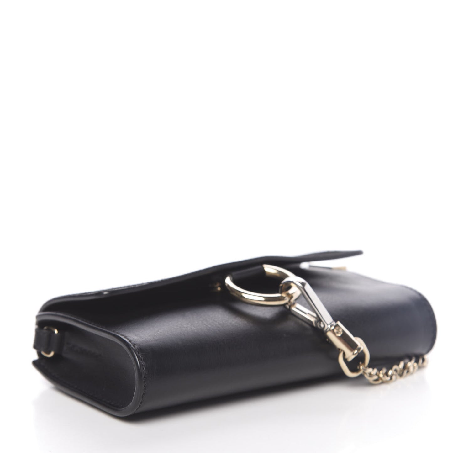 Suede Calfskin Mini Faye Shoulder Bag Black