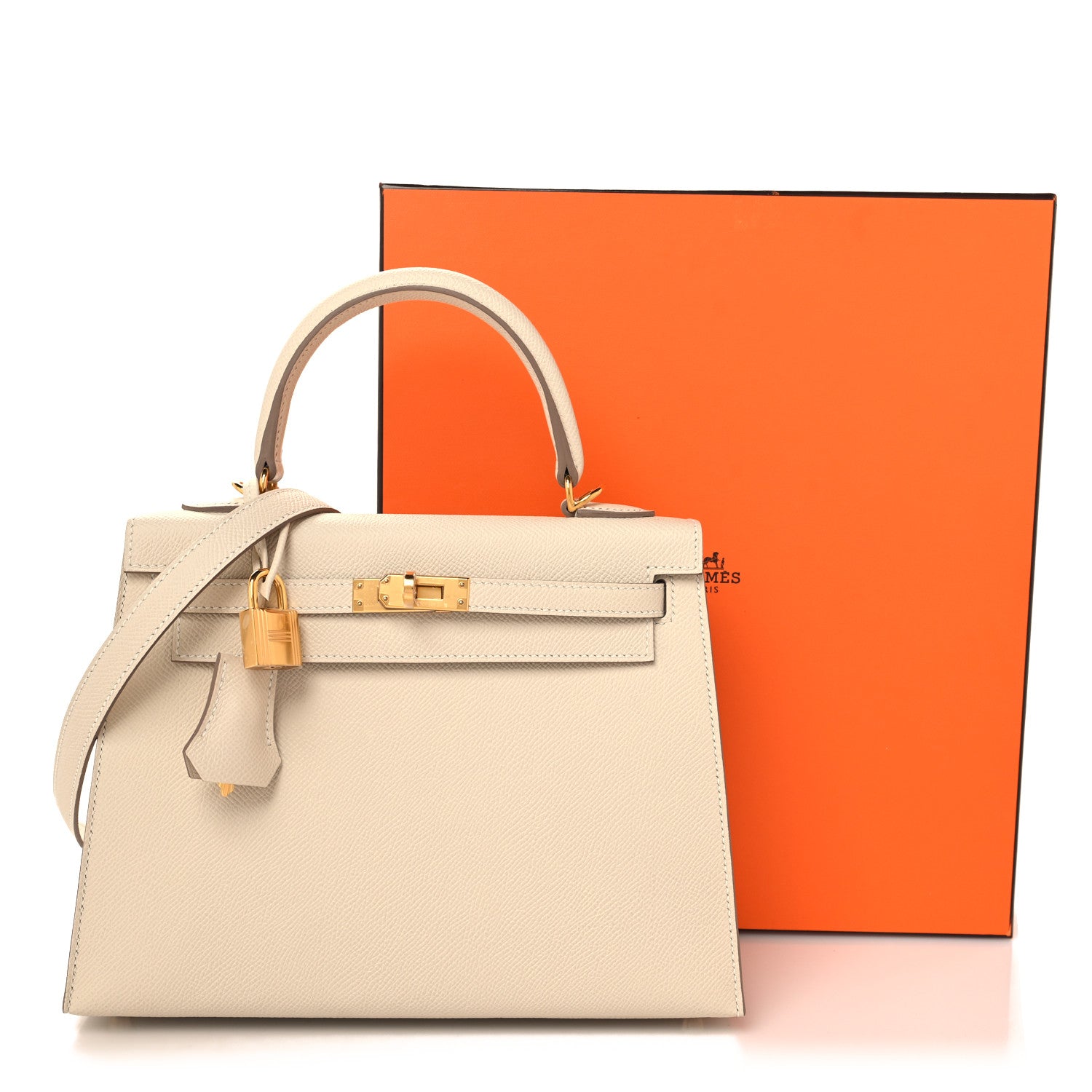 Hermes Epsom Kelly Sellier 25 Craie 11 of 11