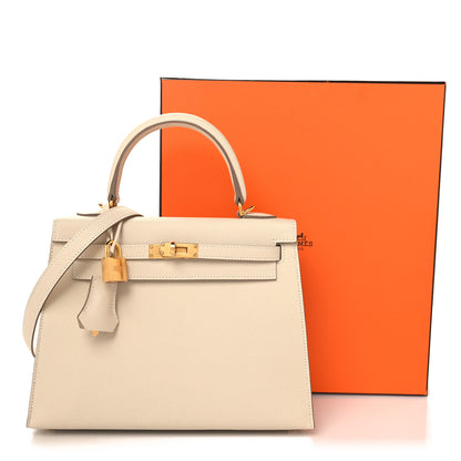 Hermes Epsom Kelly Sellier 25 Craie 11 of 11