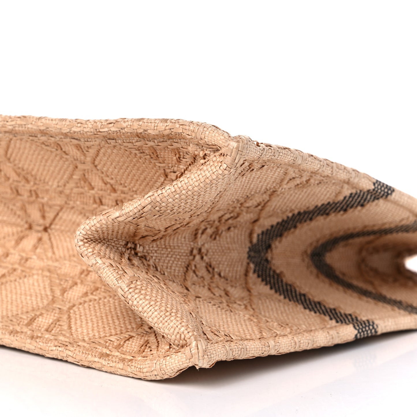 Raffia Cannage Large Book Tote Natural