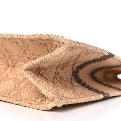 Christian Dior Raffia Cannage Large Book Tote Natural 9 of 9