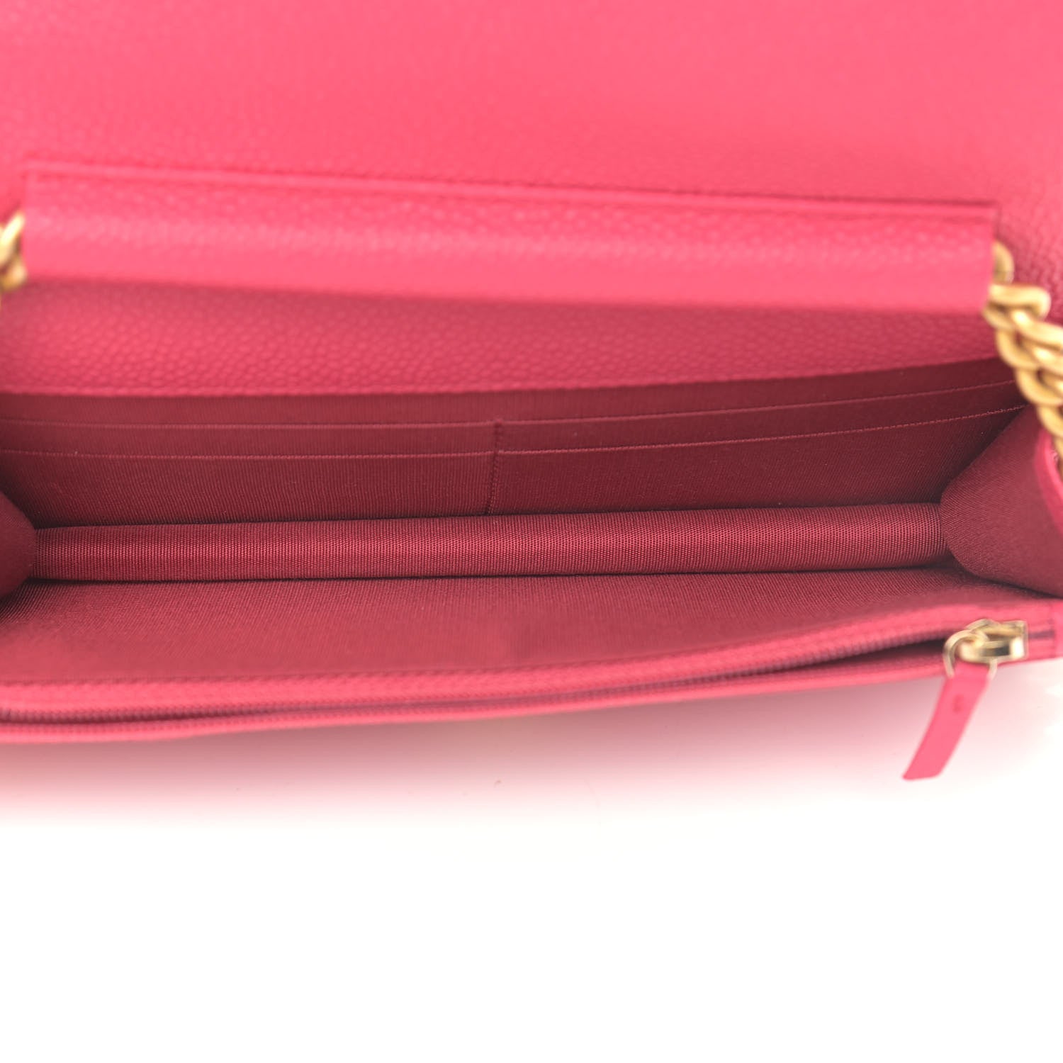 Chanel Caviar Quilted Logo Zip Wallet On Chain WOC Pink 6 of 14