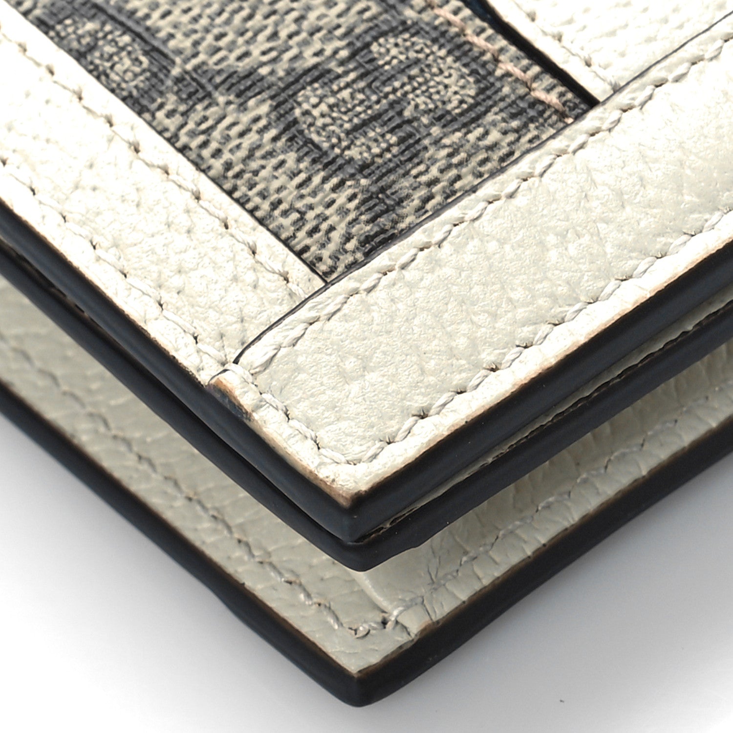 Gucci GG Supreme Monogram Textured Dollar Calfskin Web Ophidia Card Case Beige Ebony Mystic White 7 of 8