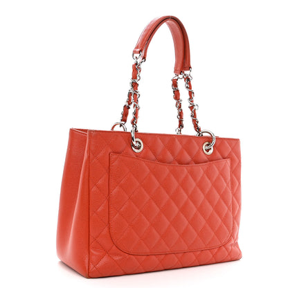Chanel Caviar Quilted Grand Shopping Tote GST Orange 3 of 15