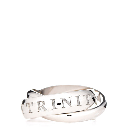 Cartier 18K White Gold 98 Xmas Limited Trinity Ring 51 5.75 3 of 6